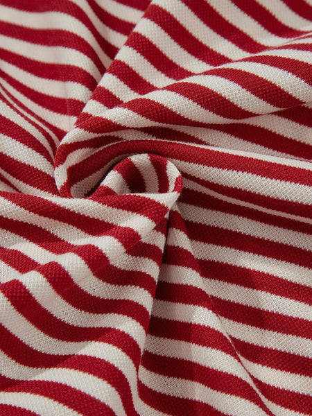 Back Story Stripe Tee in Red