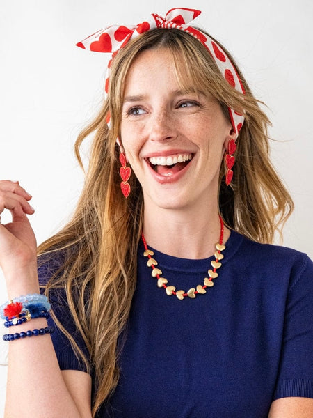 Kirsten Heart Necklace in Red