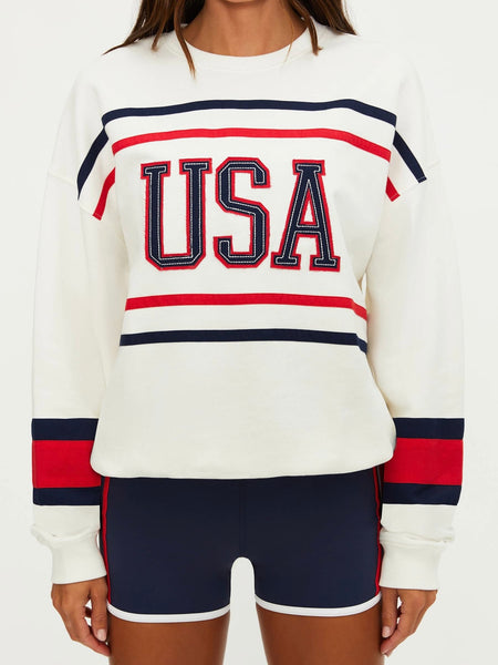 Devyn Oversized Sweatshirt in Firework Colorblock