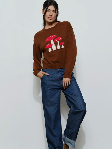 The Shroom Sweater in Brown
