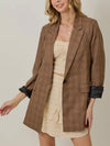 Quit Plaiding Games Blazer in Brown
