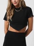 V Into This Hemline Tee in Black