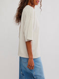 WTF Perfect Oversized Tee in Morning Oat