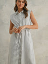 Stripe It To Me Jumpsuit in White