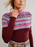 Winter Warmer Bodysuit in Maple Combo