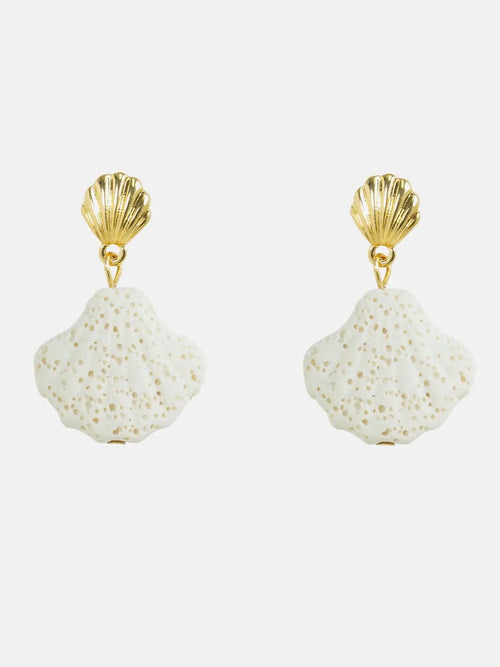 Coastal Coral Drop Earrings