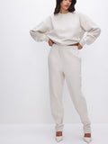 Sherpa Fleece Crew in Tusk