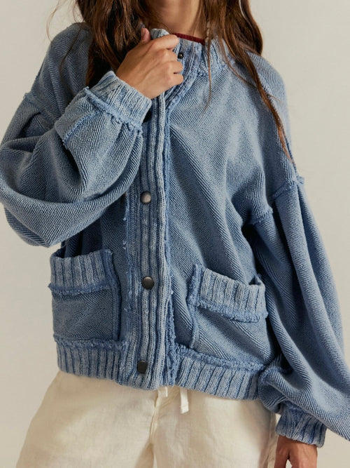 Cute In This Cardi in Dusty Blue