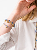 Hope Stretch Bracelet in Blue Glass