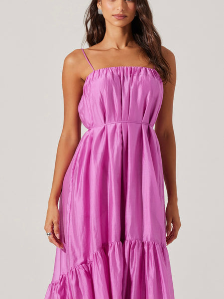 Elisha Dress in Magenta