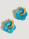 Summer Flower Earrings in Blue