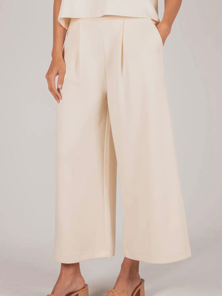 Butter Culotte Pants in Eggshell