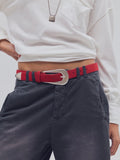 Cannon Suede Belt in Salsa