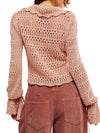 Pointelle Pullover in Mauve Rose