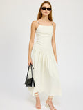 Barrett Mixed Media Dress in Ivory