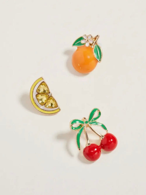 Fruit Brooch Pins Set