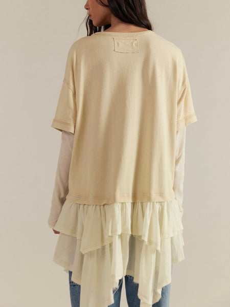 Tattered Love Tee in Summer Sand Combo