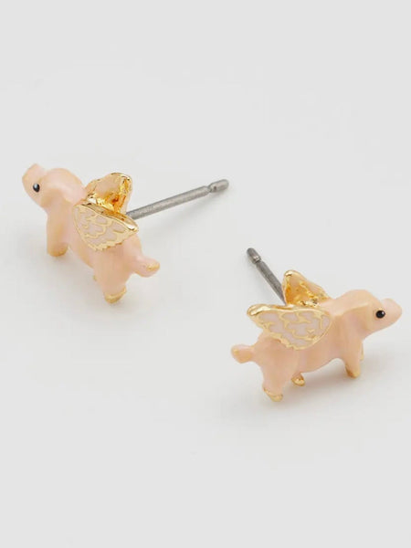 Flying Pig Stud Earrings