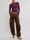 Raising Eyebrows Lace Top in Italian Plum