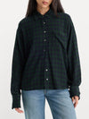 The Crinkle Easy Shirt in Forest Plaid