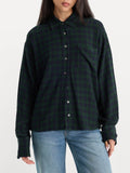 The Crinkle Easy Shirt in Forest Plaid