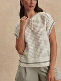 Vittoria Knit Hoodie in Snow White