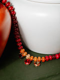 Felix Beaded Necklace in Maroon