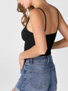 Crop It Ribbed Brami in Black