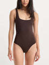 The Sculpting Modern Tank Bodysuit in Espresso