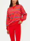 Devyn Oversized Sweatshirt in Strawberry Smoothie Stripe