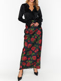 Maci Maxi Skirt in Send Me Roses