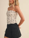 Pick Your Polka Top in Cream
