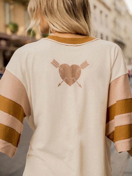 Homecoming Oversized Biker Tee in Stone