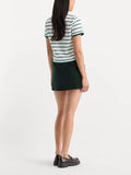 The Cord Mini Skirt in Forest Green
