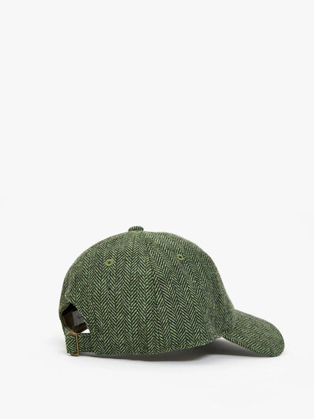 Wool Baseball Hat in Green & Black Petit Ciao