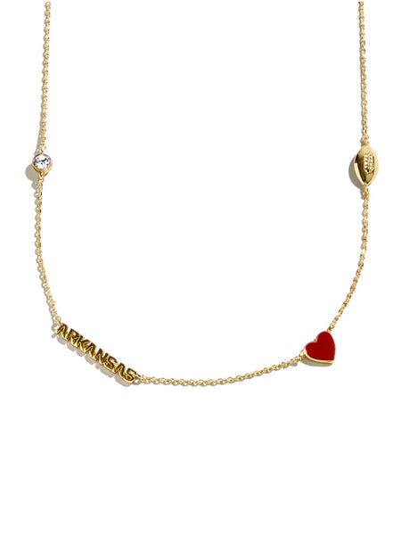University of Arkansas Spaced Charm Necklace