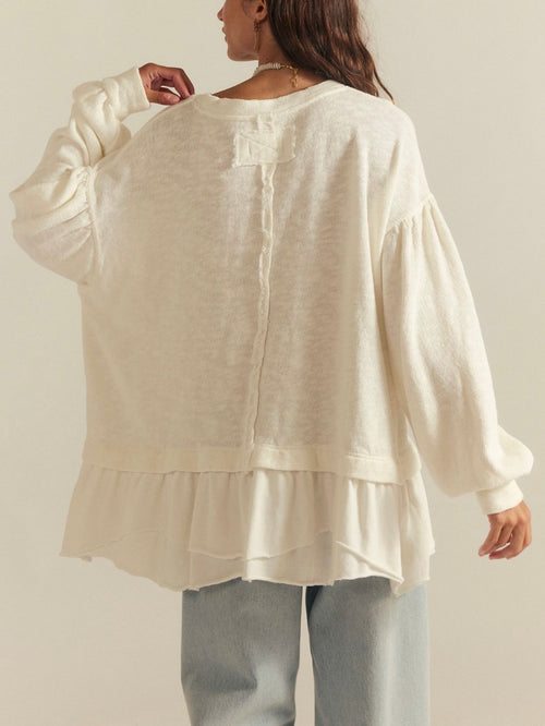 Maddie Long Sleeve in Clean Ivory