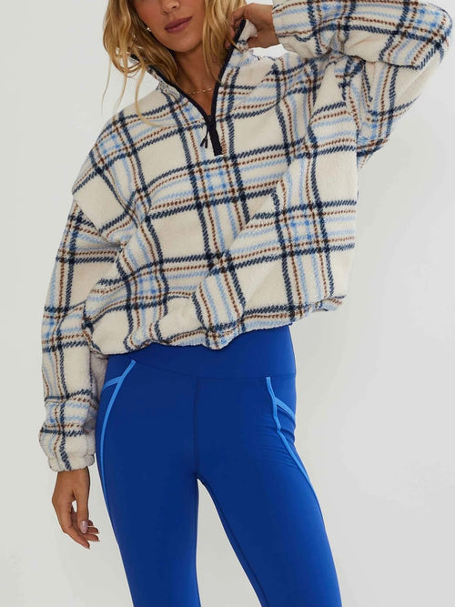 Leona Sherpa Jacket in Opal Sky Sherpa
