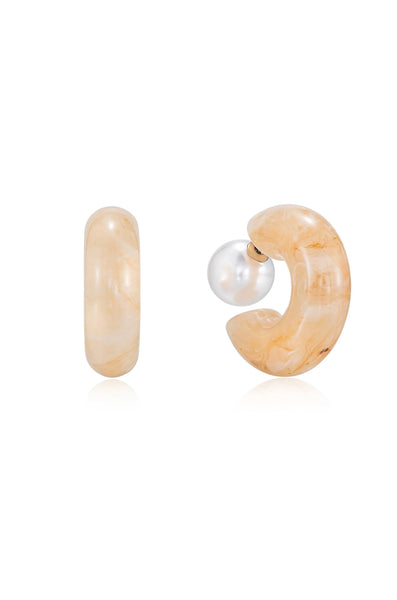 Resin & Pearl Chunky Hoops