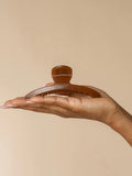 Recycled Plastic Large Arched Clip in Mocha