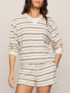 Stand Out Striped Sweatshirt in Cloud