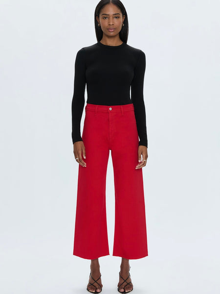 Penny Crop Pant in Ruby Red