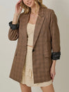 Quit Plaiding Games Blazer in Brown