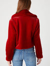 Hot To Trot Faux Fur Jacket in Red