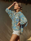 Meet Me In Morocco Blouse in Teal