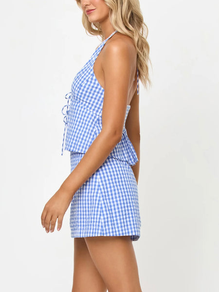 April Top in Morning Gingham