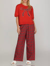 Posh in Plaid Pant in Red