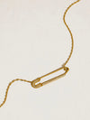 Lyselle CZ Safety Pin Necklace