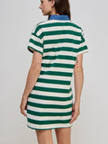 Hyped For Stripes Tee Dress in Green