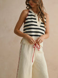 Take Me Out Stitch Tank in Navy Stripe